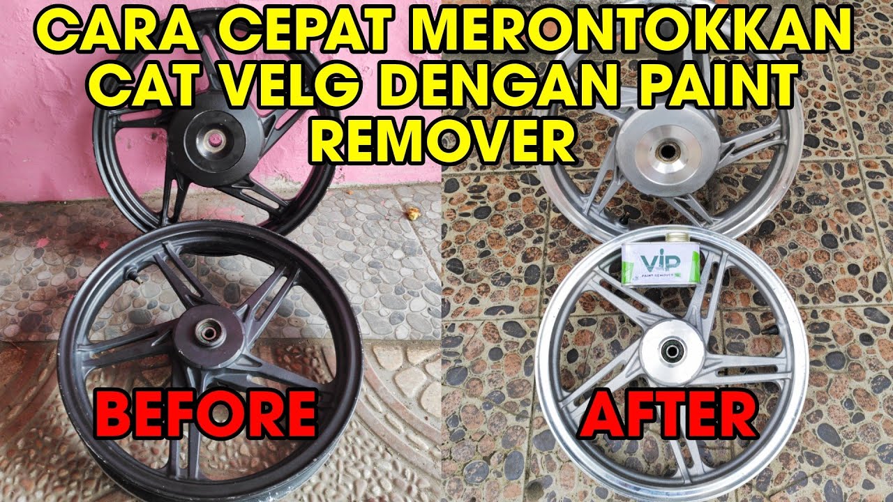 REMOVER CAT VELG DENGAN PAINT REMOVER || CARA CEPAT MERONTOKKAN CAT VELG DENGAN PAINT REMOVER