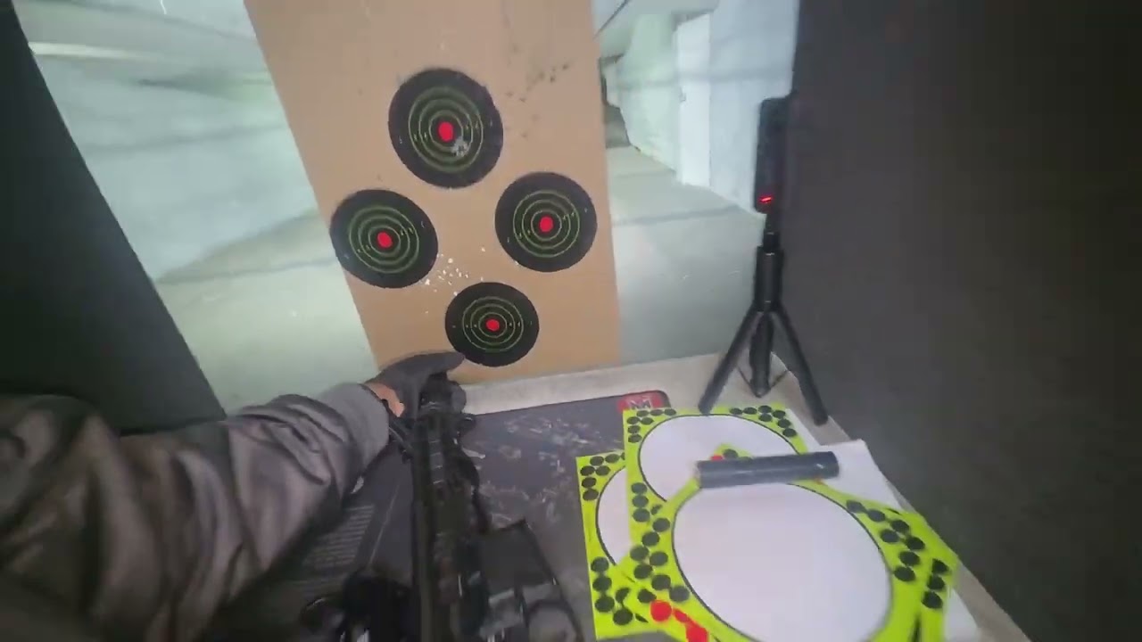Indoor Gun Range Shooting Suppressed