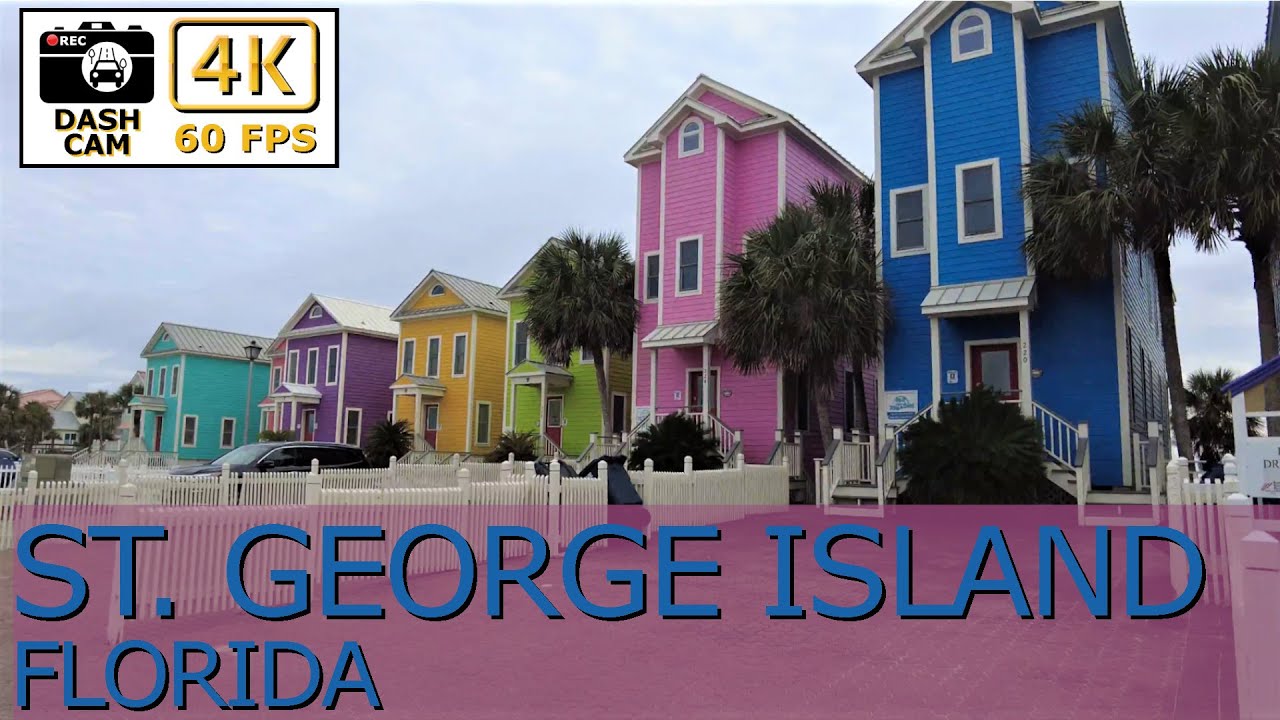 St. George Island, Florida: Scenic 4K Drive along Paradise's Shoreline 🚗🏖️
