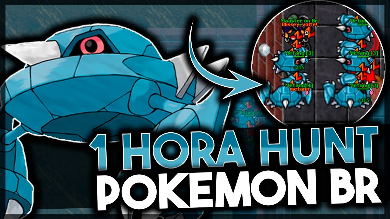 CAÇEI METANG por 1 HORA no POKEMON BR e UPEI MUITO! 🚀 Dicas para Evoluir Rápido! (Poketibia MOBILE)
