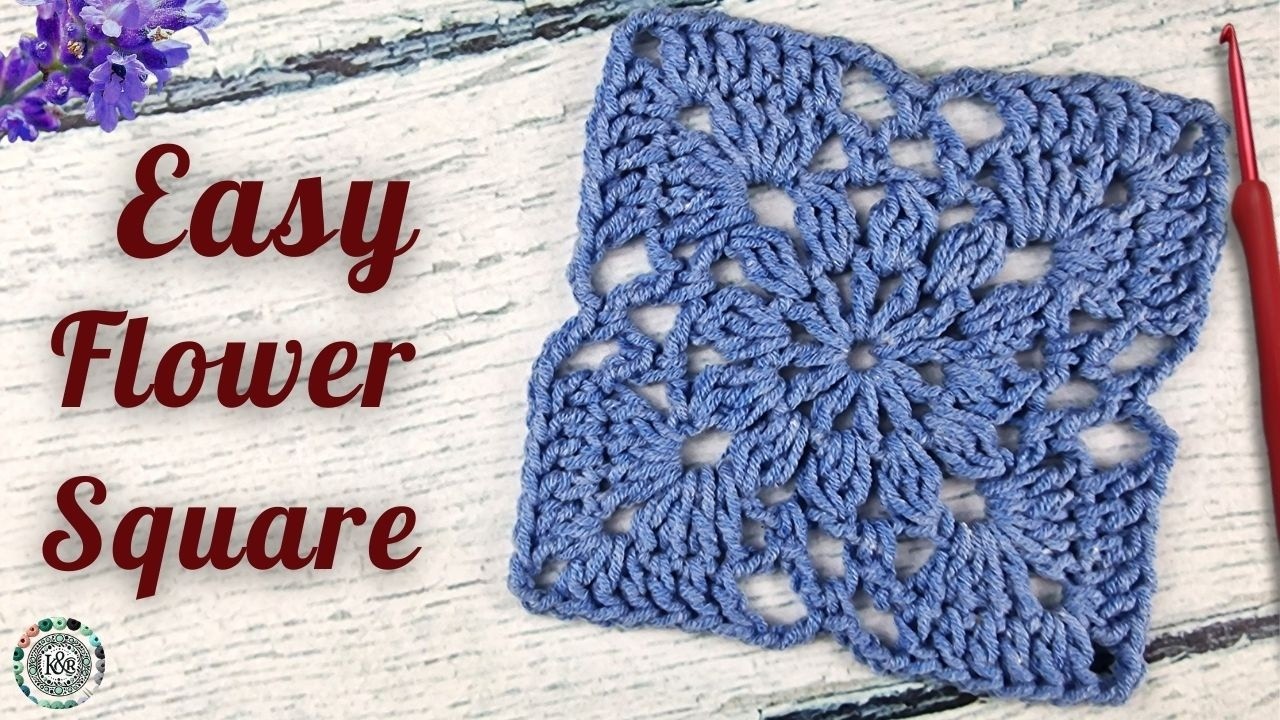 Easy Crochet Flower Granny Square 🌸 Step by Step Tutorial | Beautiful Lace Motif for Blanket & Bag