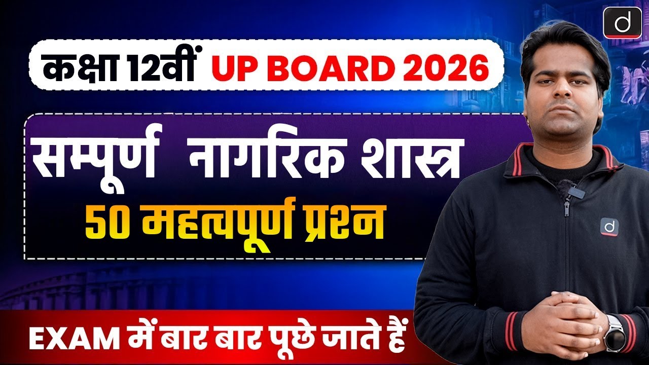 Class 12 Political Science Most Important Questions | UP Board Exam 2026 | Nagrik Shashtra