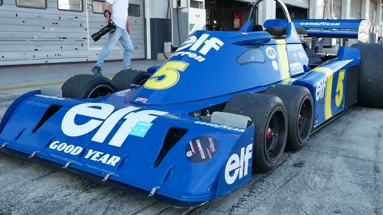 Trackday Tyrrell P34 Der Sechsrad Tyrrell und Besitzer Jonathan Holtzman. Six Wheeler Tyrrell