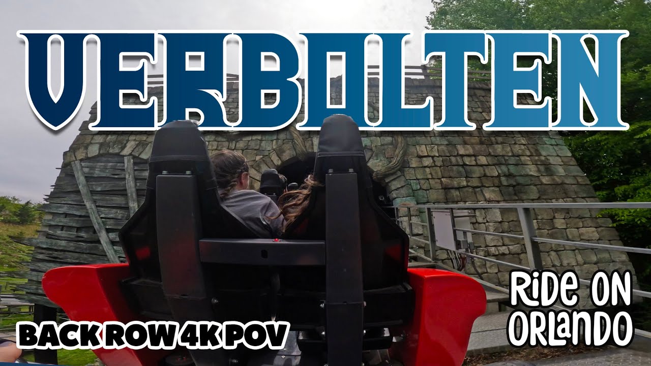 Verbolten at Busch Gardens Williamsburg - 4K Back Row POV - Zierer Launch Roller Coaster