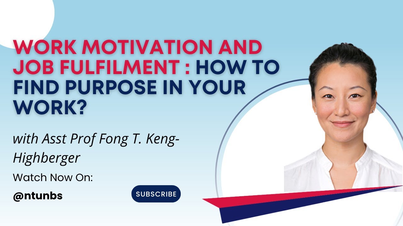 Work Motivation and Job Fulfilment : How to find purpose in your work?