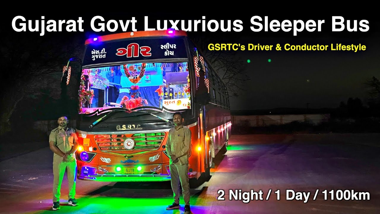 GSRTC Fully Decorated & Modified Luxurious Sleeper Bus Journey | Dhari To Surat To Dhari | GSRTC Bus