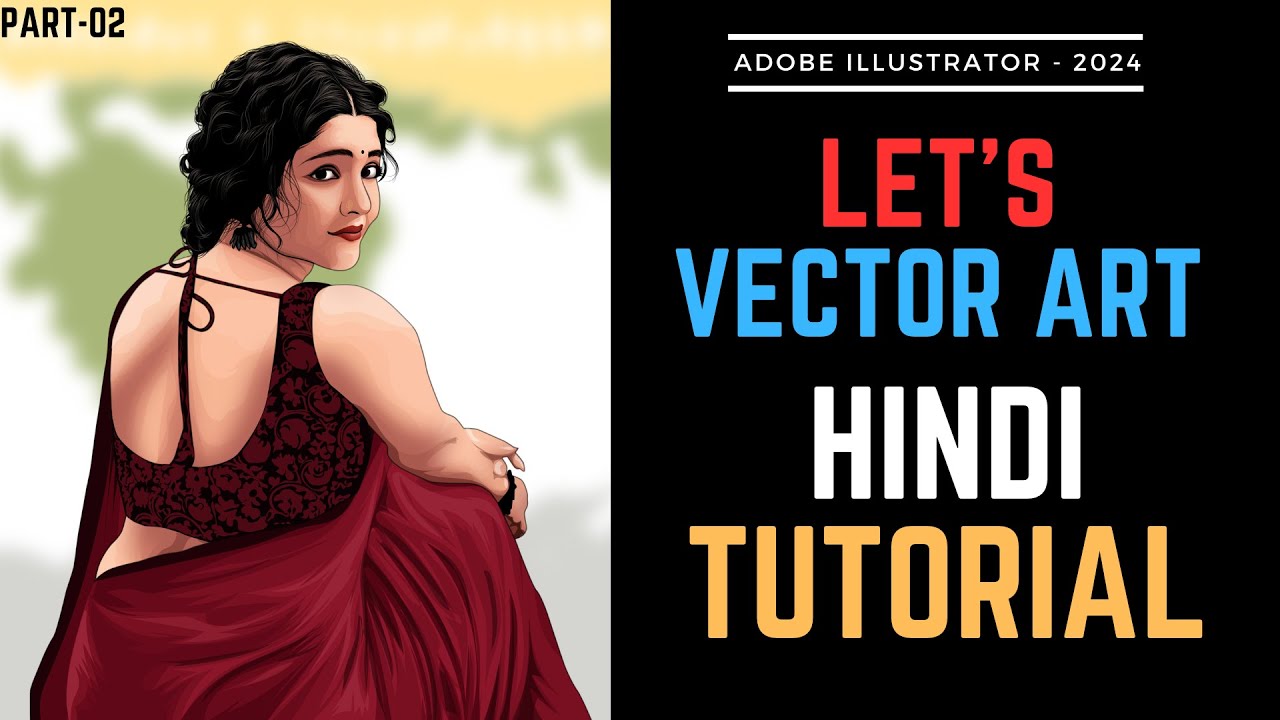 Unleashing Creativity: Part 2 - Refining the Indian Beauty Vector Portrait illustration