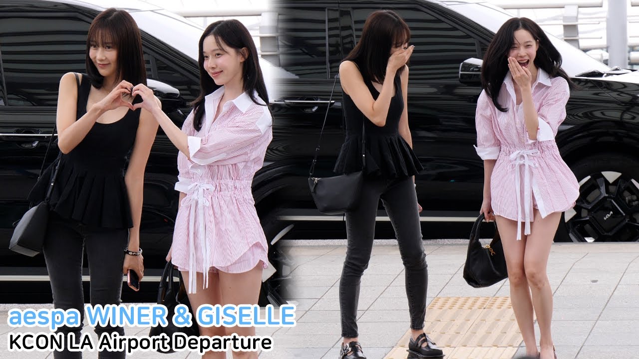 에스파 윈터 & 지젤 'KCON LA' 출국｜aespa Airport Departure 250731