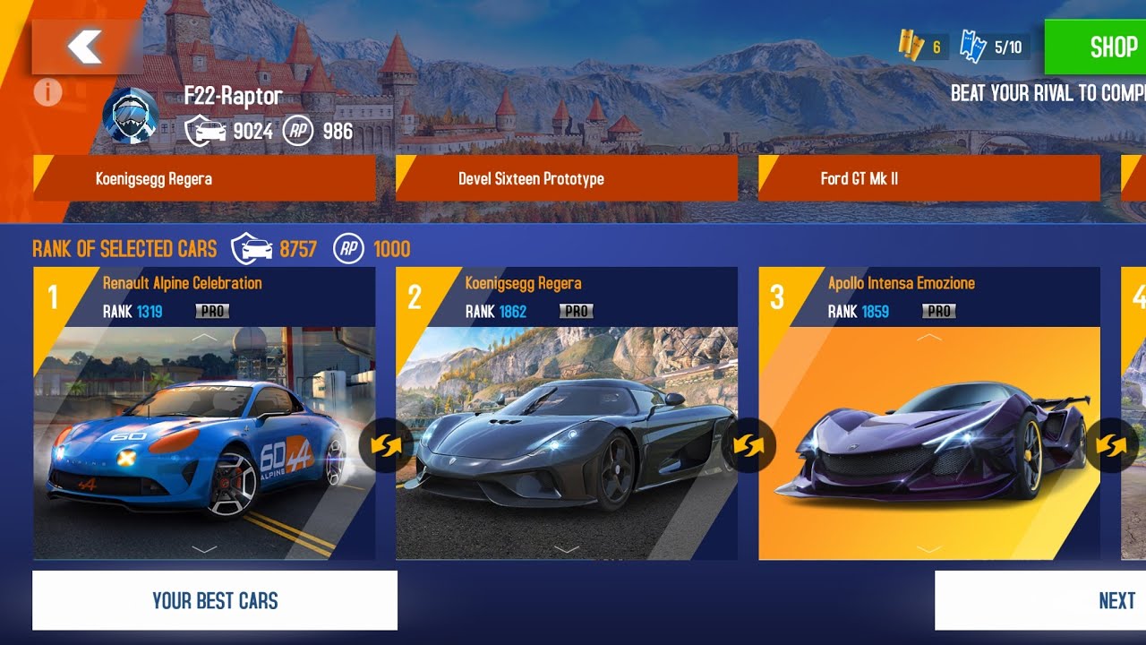 Asphalt 8 - Gauntlet Challenges With Renault Alpine Celebration (D1319) + Alps Sprint 1 
