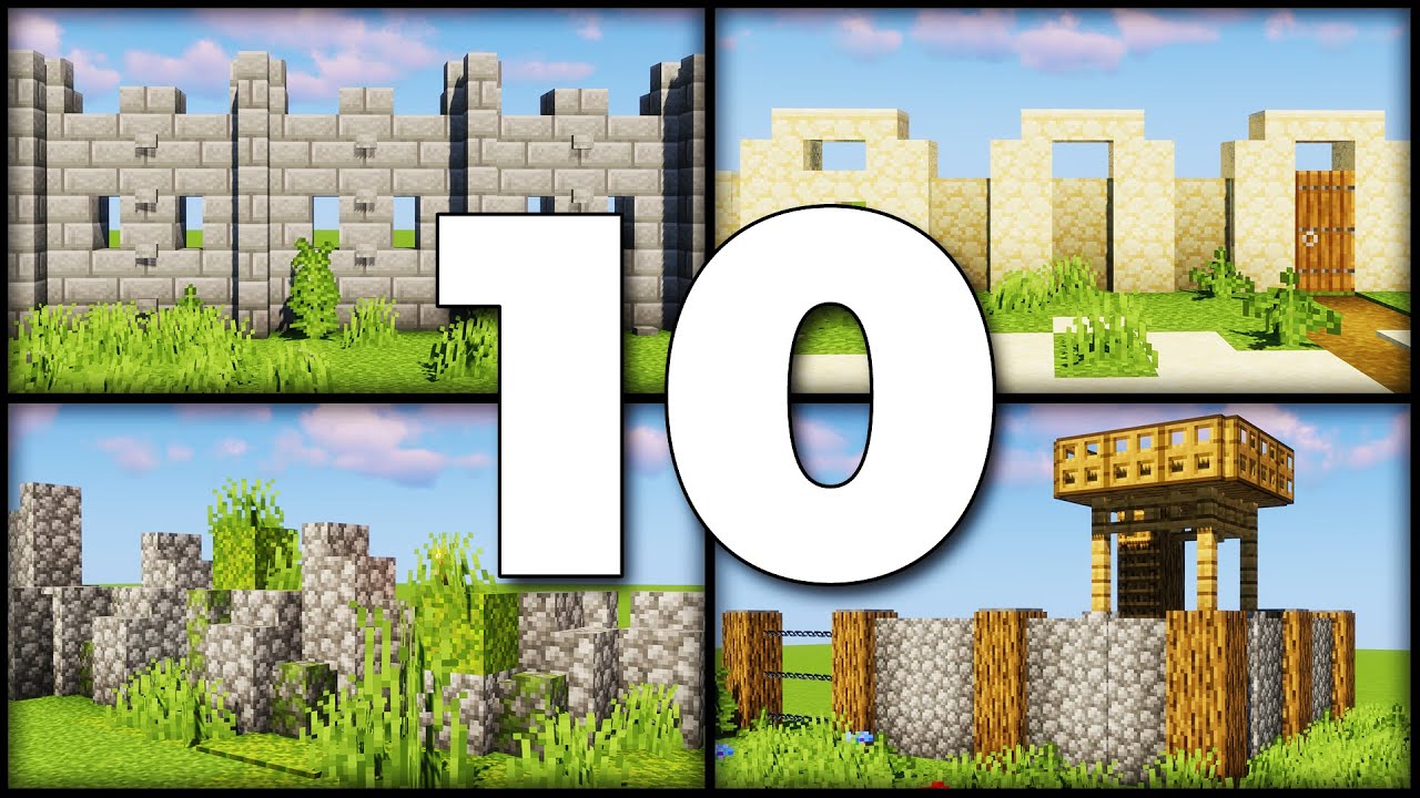 Die 10 einfachsten Minecraft Mauern 🔟 Minecraft Bauideen Crocodileandy