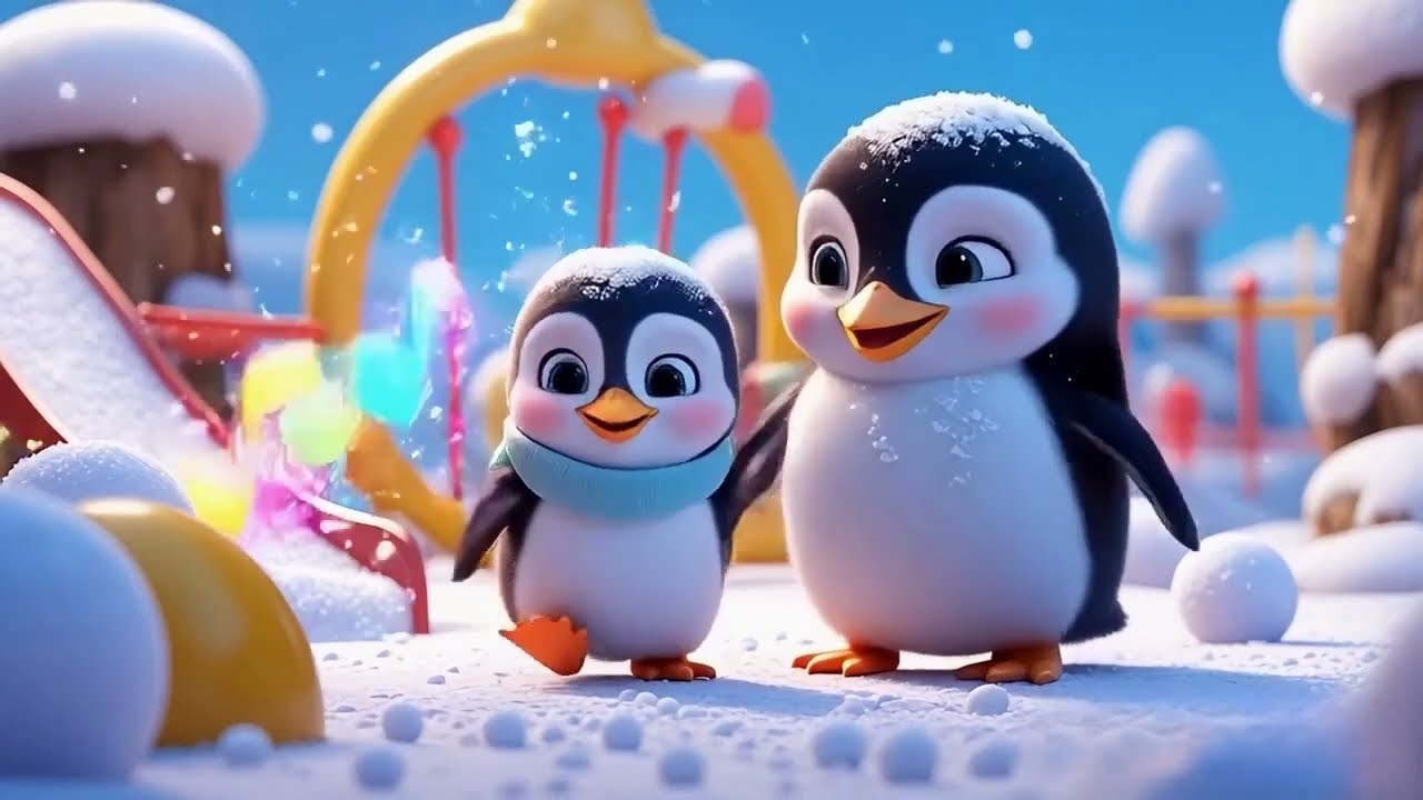 Baby Penguin Waddle Waddle🐧| Cute Kids Song | Nursery Rhymes for Toddlers & Babies#kidssongs#rhymes