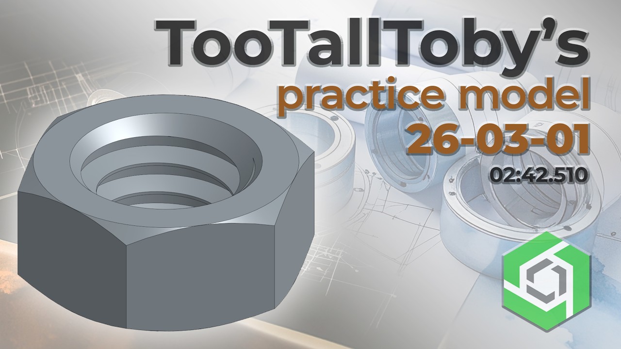 Onshape Speedmodeling Too Tall Toby Practice Model 26-03-01