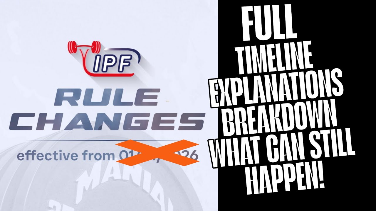 The latest update to the IPF rule changes for 2026!