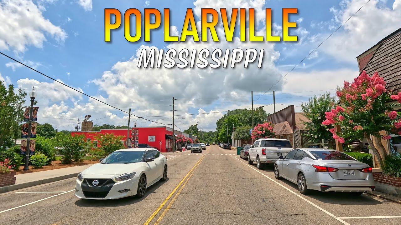 Poplarville Mississippi Driving Through
