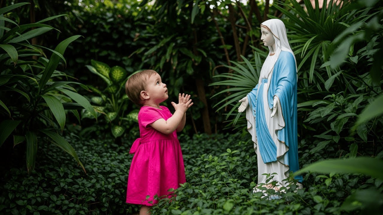 Cette fillette de 2 ans parle à une statue… Ce qui s'est passé ensuite a choqué toute la ville