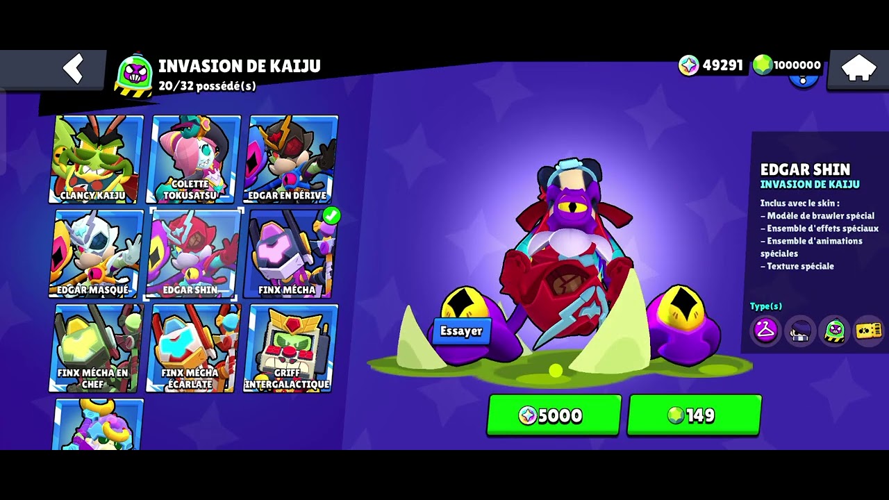 Brawl star pack opening boîte 3000 tr