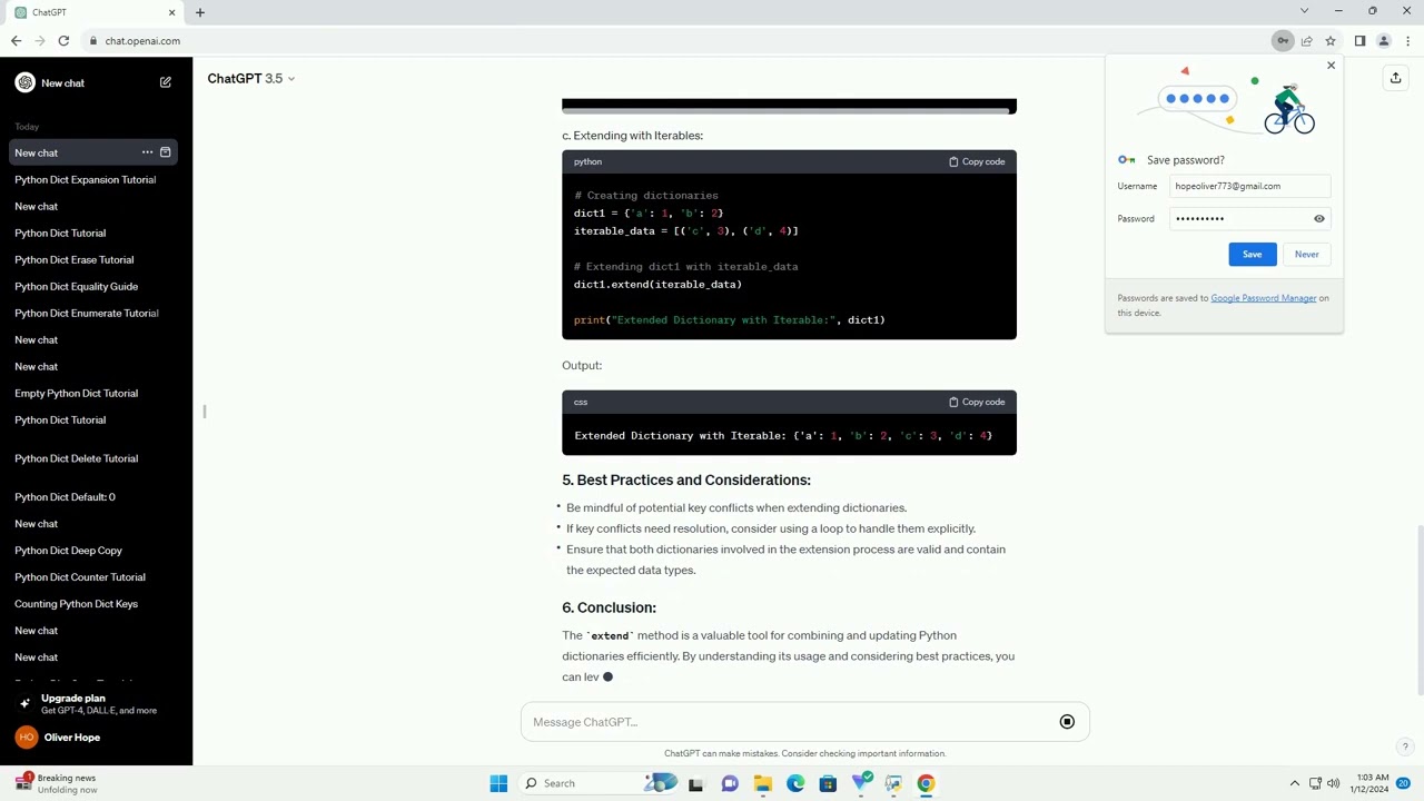 python dict extend