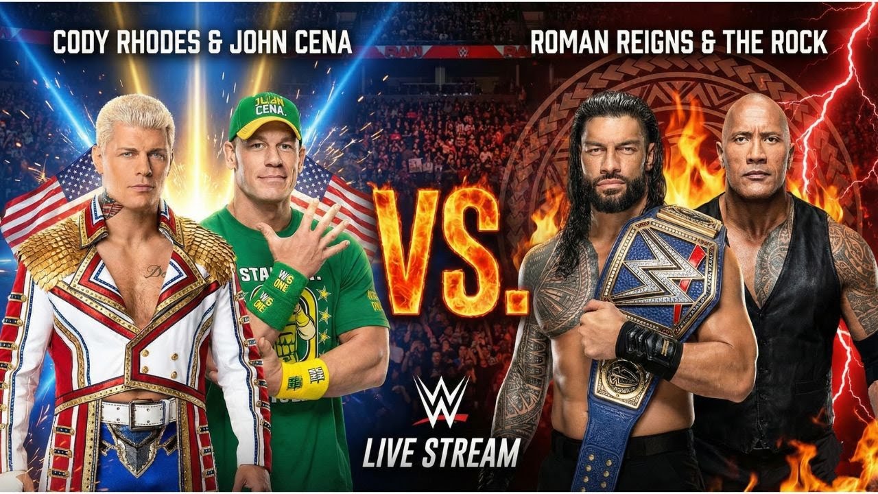 John Cena & Cody Rhodes vs The Rock & Roman Reigns 🐐☝️|WWE 2K25 #verticallive #wwe2k25 #shorts