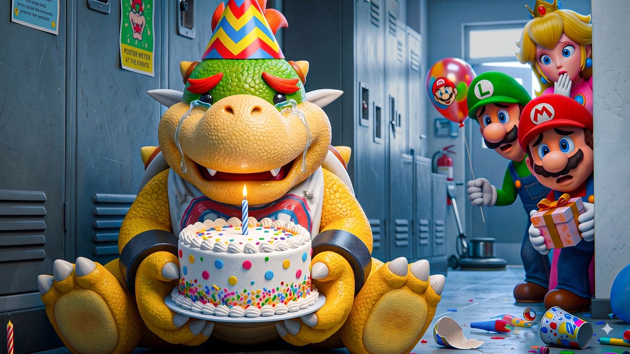 Bowser Jr.&rsquo;s Sad Birthday... Mario Makes Him Happy 🎂💔 Super Mario Odyssey Story