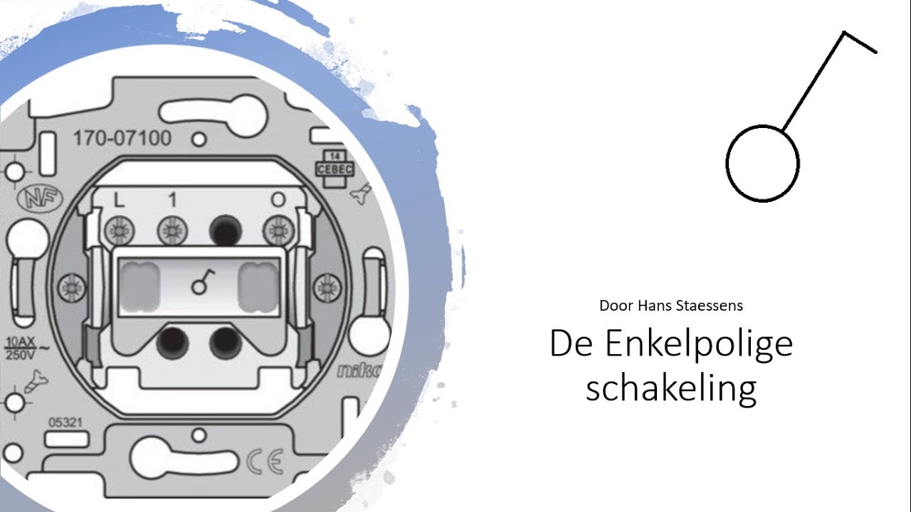 De Enkelpolige schakelaar