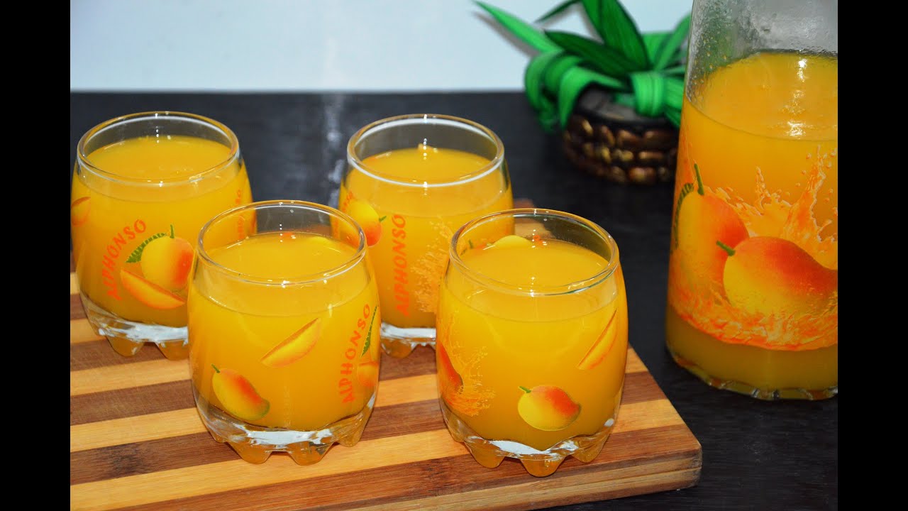 मँगो फ्रुटी बनाने की विधि - mango frooti recipe - frooti recipe - kitchcook hindi