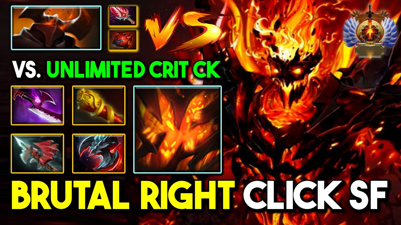 BRUTAL RIGHT CLICK BOSS Shadow Fiend Silver Edge + MKB Facing Against Unlimited Crit Chaos Knight