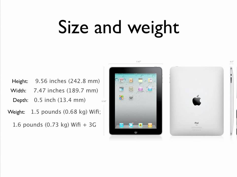 iPad - Tech Specs