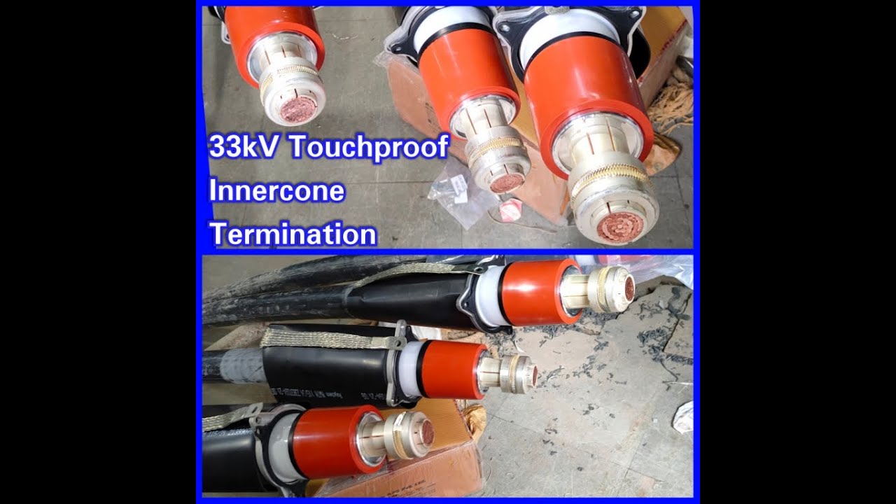 Cable Termination - 33 kV Touchproof Raychem Inner Cone Termination of 630 sq. mm Single Core Cable