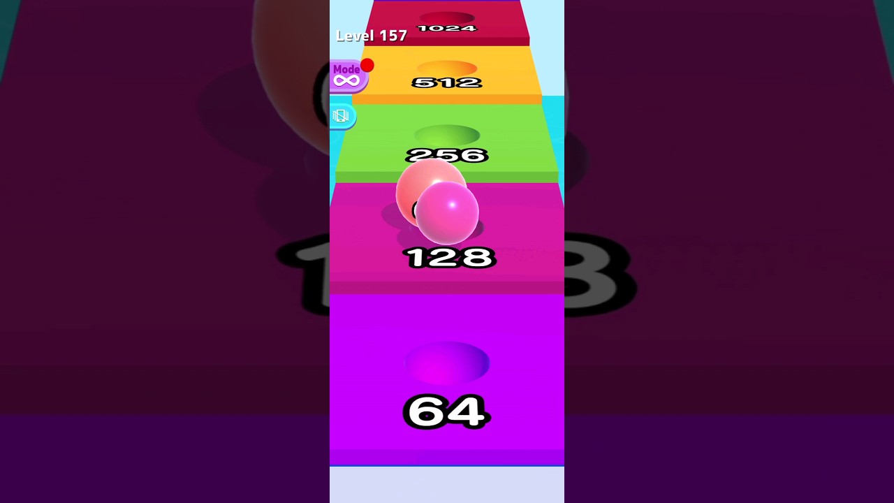 2048 | 2048 | 128 & 64A together - Ball Run 2048 