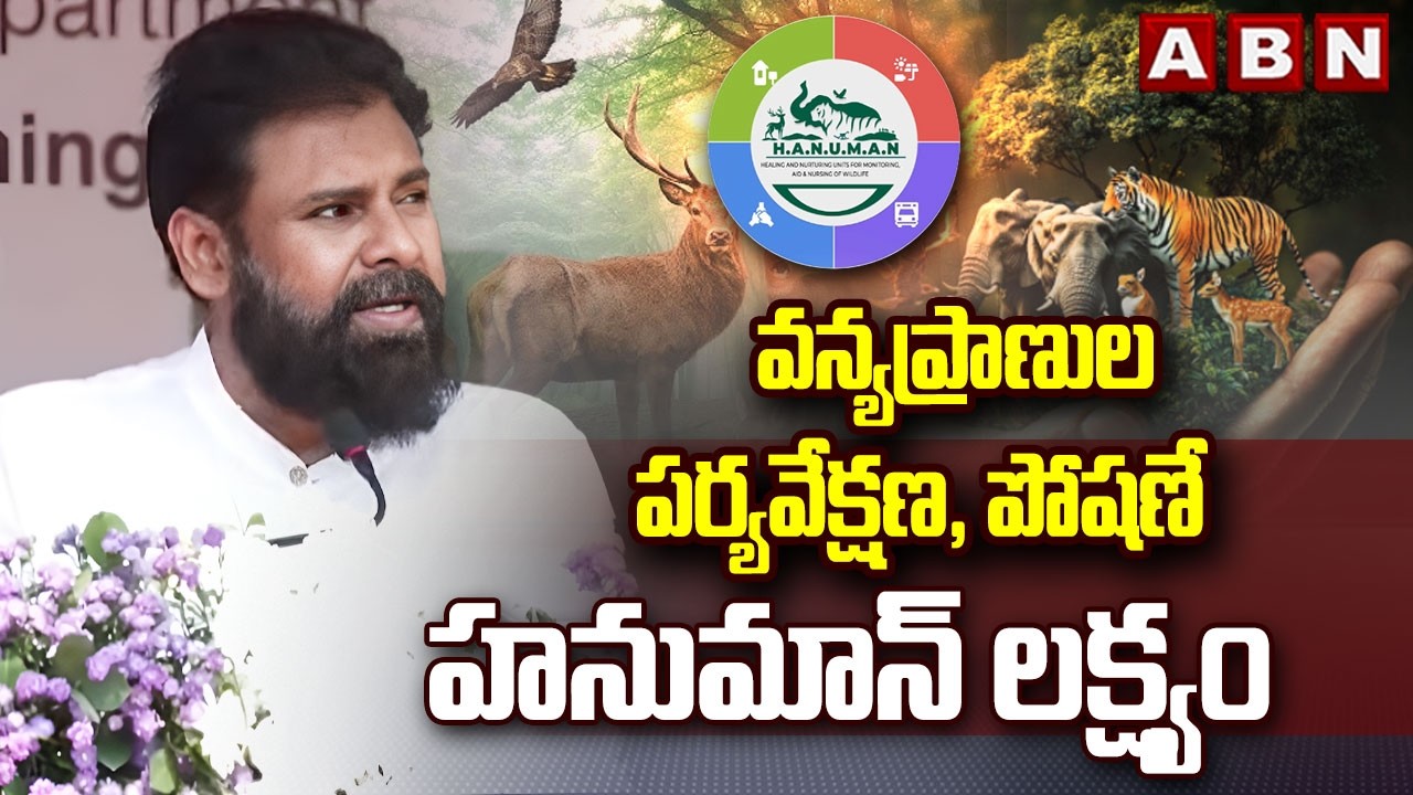 వన్యప్రాణుల పర్యవేక్షణ, పోషణే హనుమాన్ లక్ష్యం | DY CM Pawan Kalyan About Hanuman Project | ABN