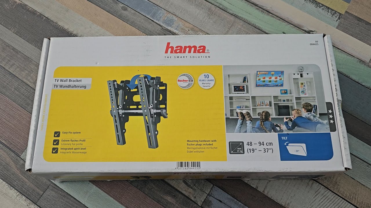 HAMA 084425 easy tiltable TV Wall Bracket - install and review