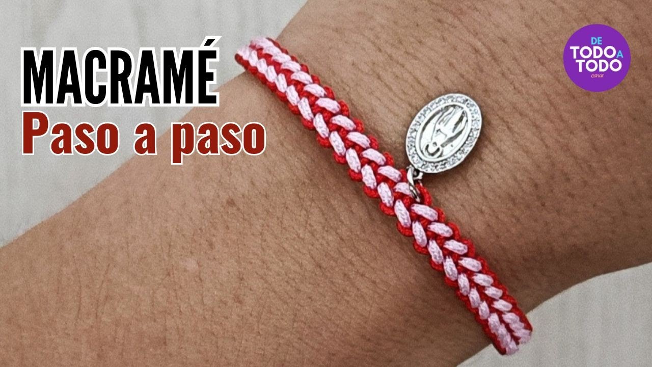 ⭐Pulsera fácil en hilo. Macramé thread Bracelet. @DETODOATODO