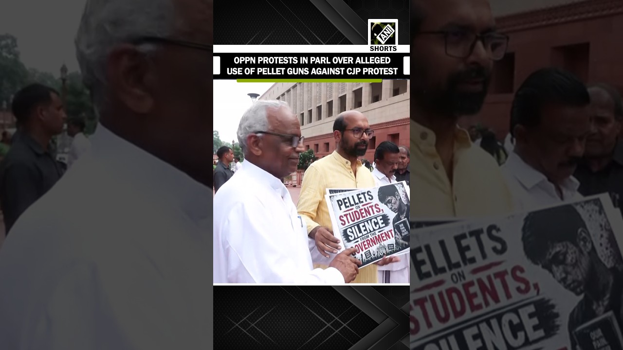 Opposition MPs protest in Parliament over alleged use of pellet guns during CJP protest