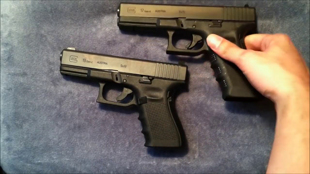 Glock 17 vs Glock 19 Size Comparison