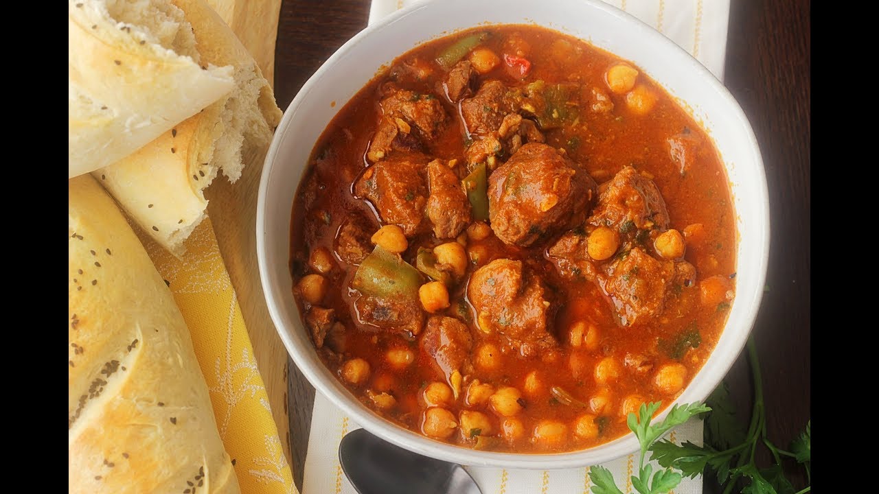 Mermez, a Tunisian Lamb Stew with chickpeas.