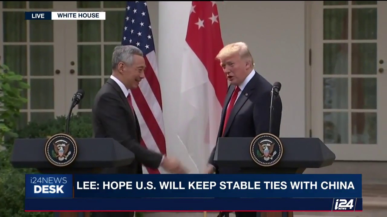 President Trump w/ Singapore's Prime Minister Lee Hsien Loong at the White House