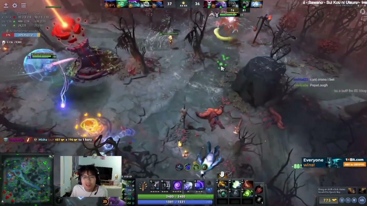 200 IQ plays in pubs with EE sama #dota2
