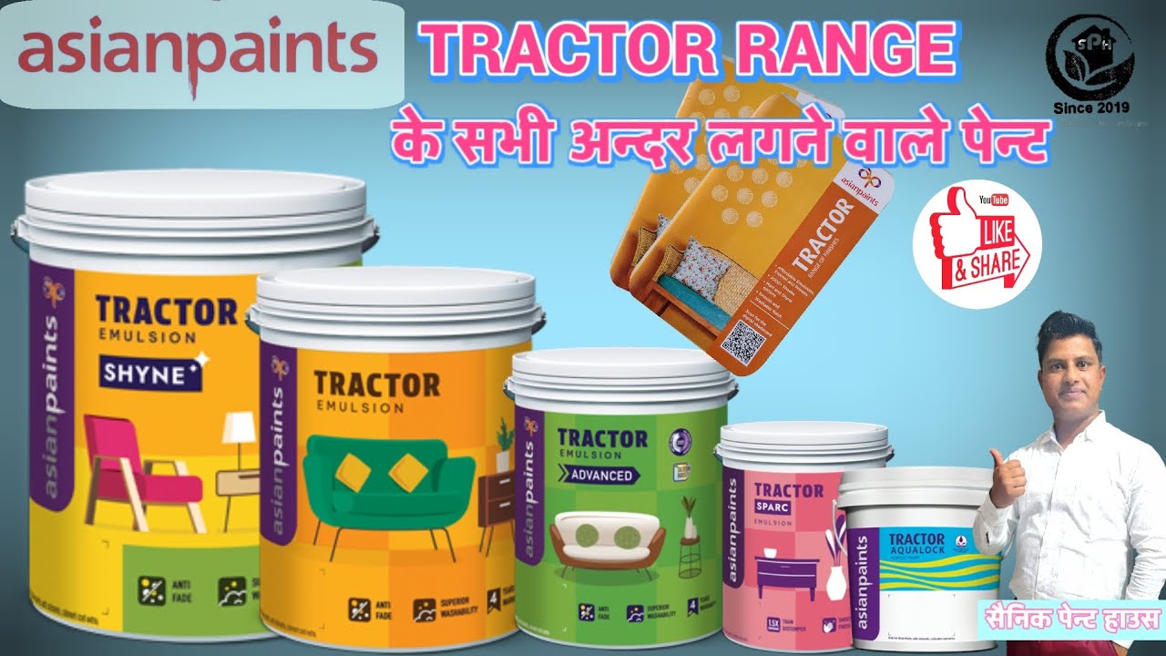Asian Paints All TYPE OF TRACTOR EMULSION RANGE || How To Use & Benefits Tractor @asianpaints