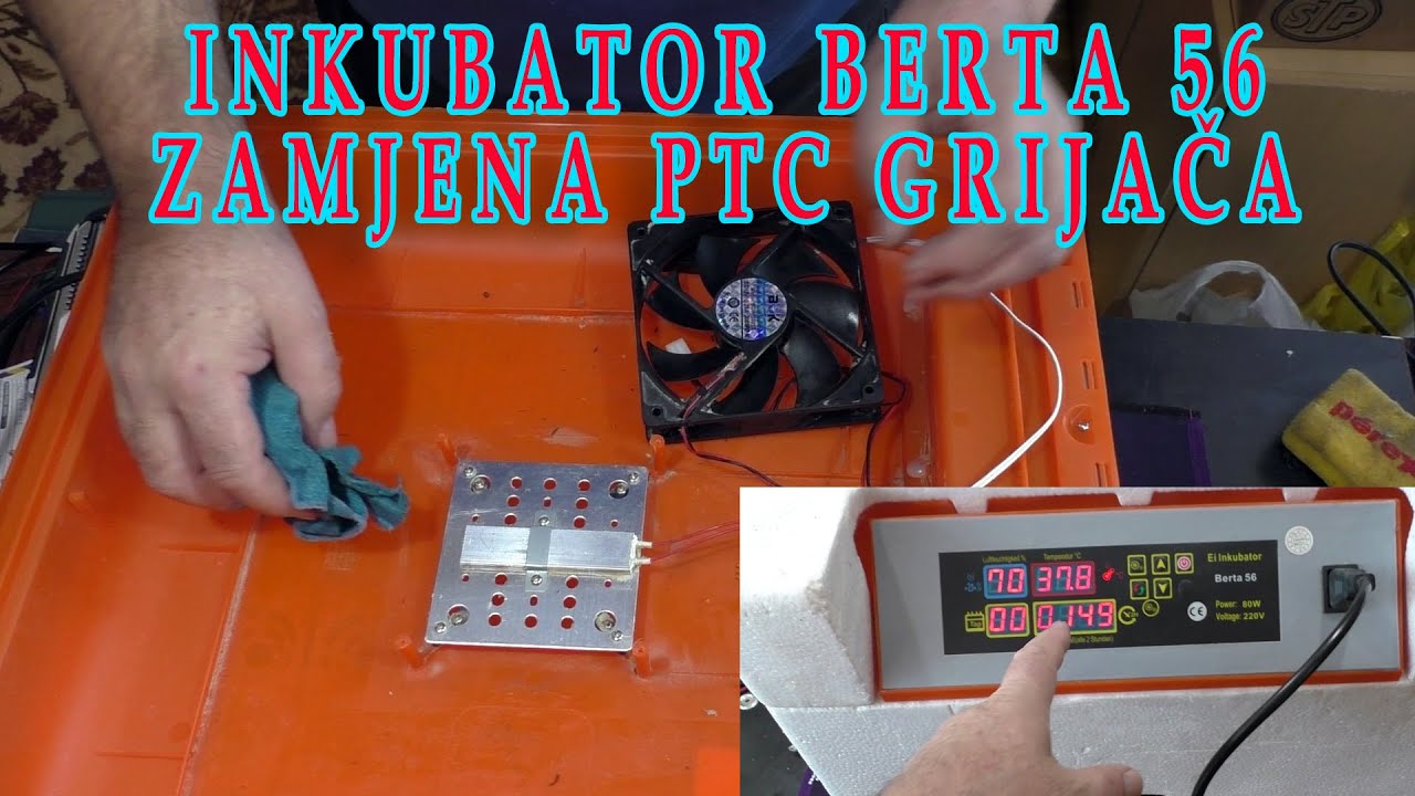 Incubator Berta 56 se razboljela | Opala joj temperatura | Zamjena PTC grijača || Remont  .mp4