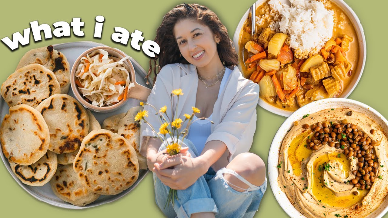 What I Eat In A Day on Vacation 😋 + Vegan Pupusas (Vlog)