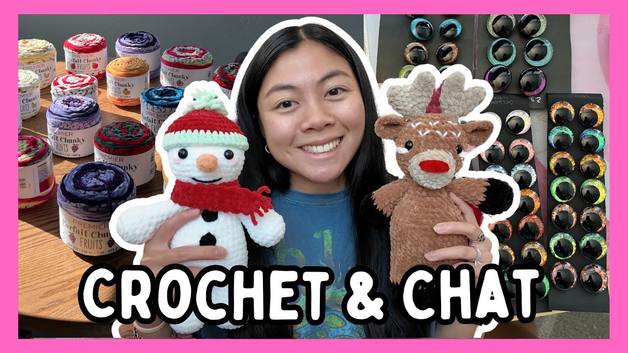 Crochet & Chat 🧶 New Winter Patterns, Huge Eye Haul, & Fun Old Footage / Studio Vlog