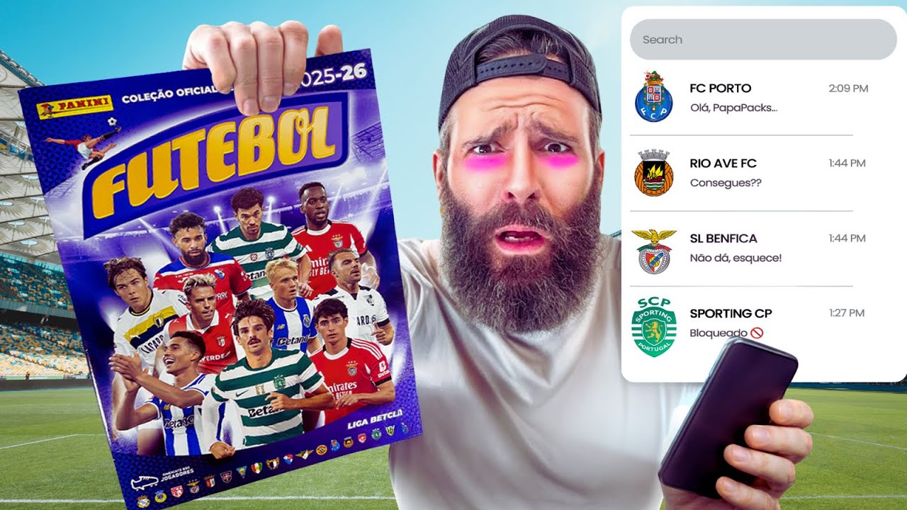 Tentei Completar o &Aacute;lbum Futebol 2025-26 em 1 V&iacute;deo (Desafiado por Jogadores!)