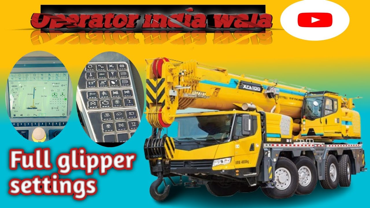 🤯 Xcmg 110 ton crane // xcmg 110 ton glipper settings // xcmg crane 👍👍