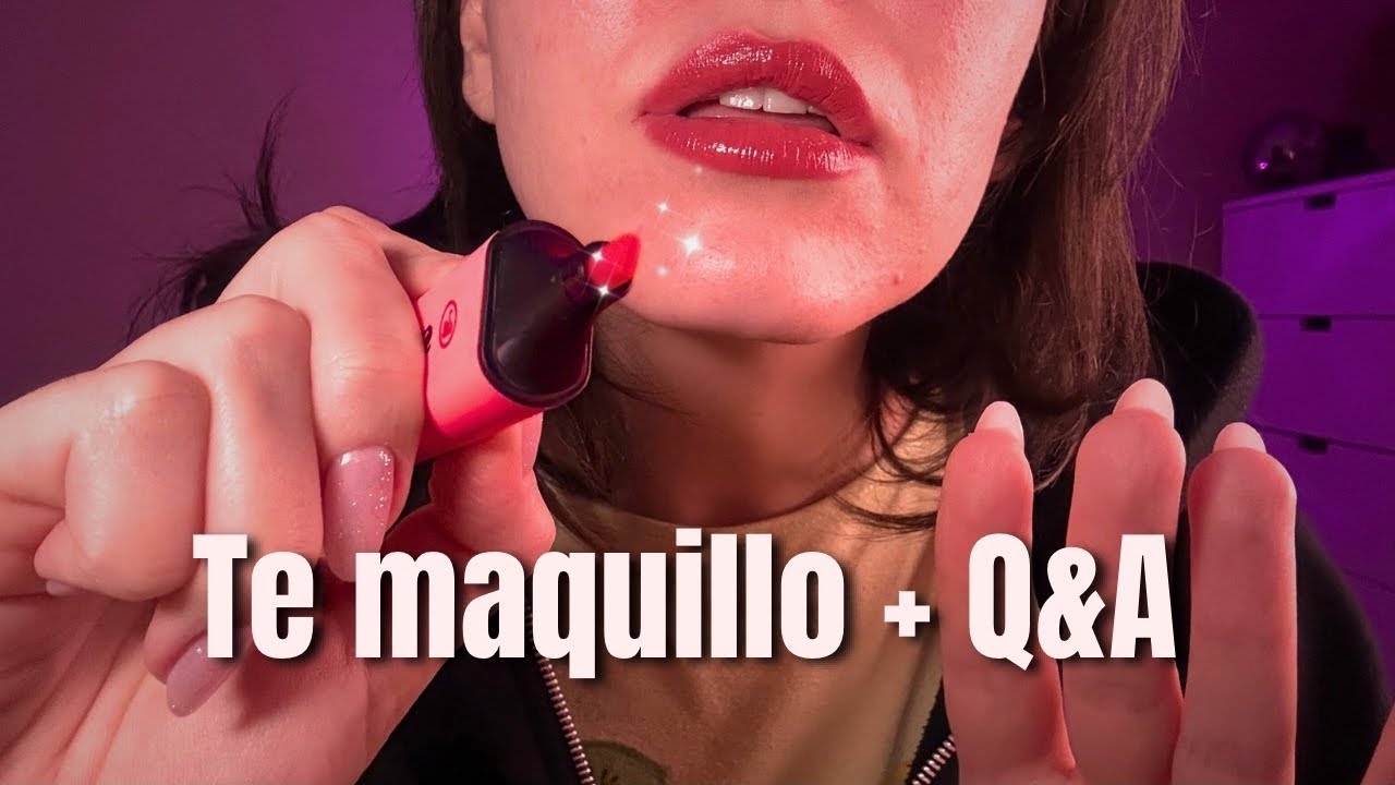 Especial 2K 🎉 Q&A ASMR en español mientras te maquillo con cosas de mi cuarto
