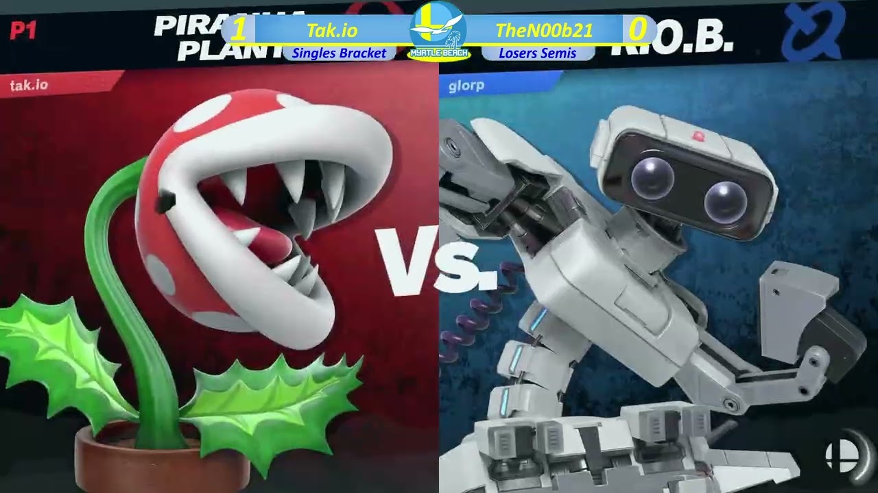 SocaSmash 164 Ultimate Singles: Tak.io (Piranha Plant) vs TheN00b21 (R.O.B.) Losers Semis