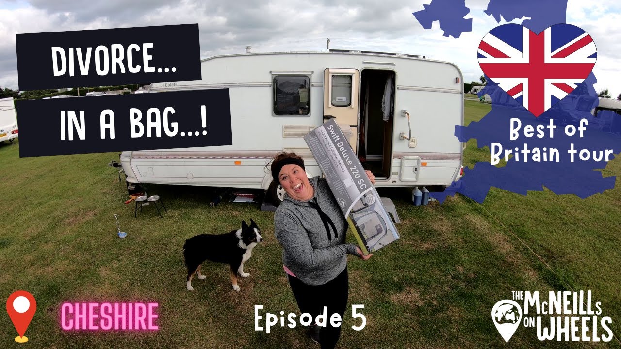 Divorce In A Bag! Putting Up Our New Awning In Cheshire & Visiting Marbury Country Park
