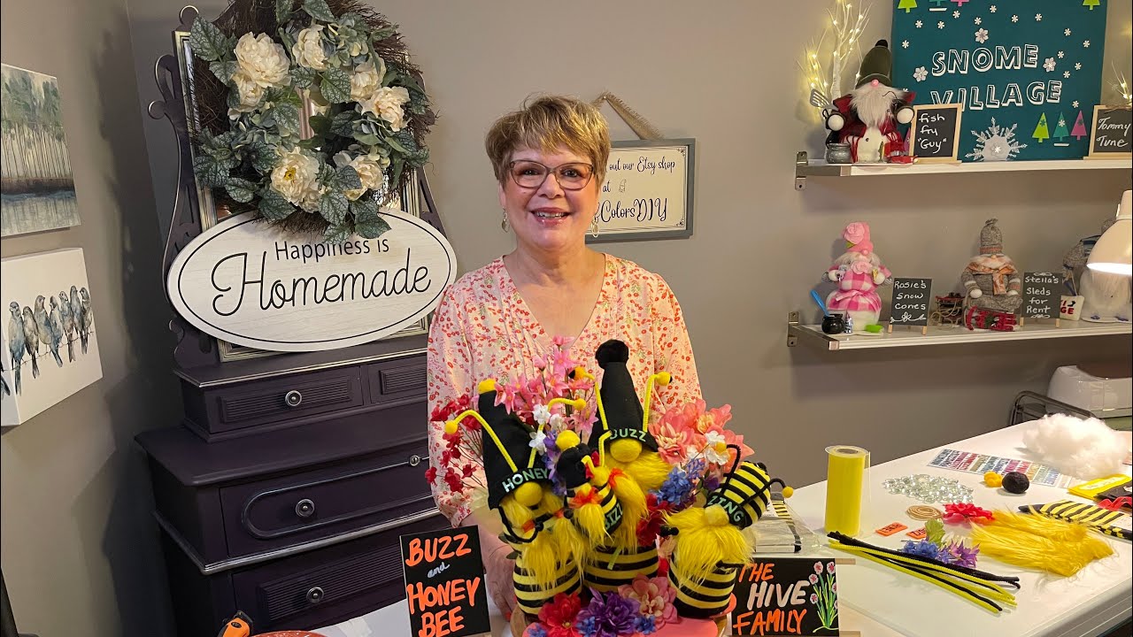 DIY Bee Family of Gnomes Come follow along as we make Buzz, Honey Bee, Bizzi and Zing.