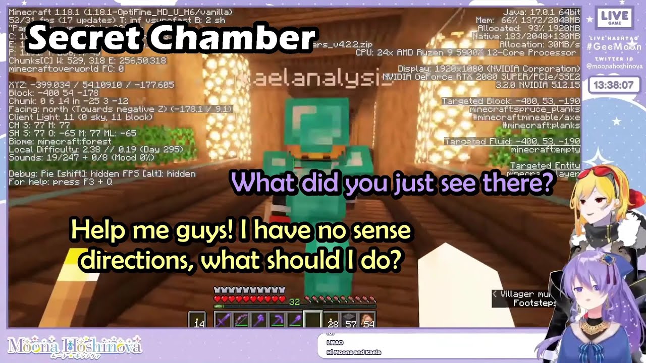 Kaela Gets Chased by Moona For Playing With Her Levers and Discovering Her Secret Room