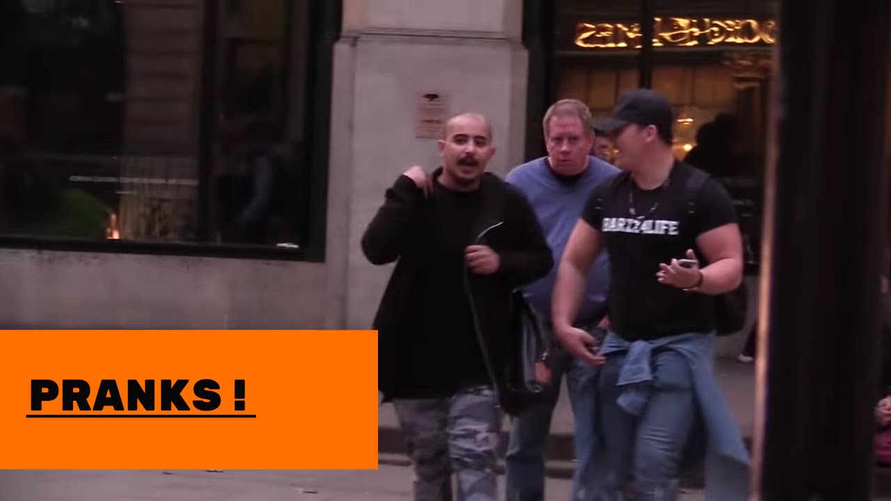walking slowly infront of people