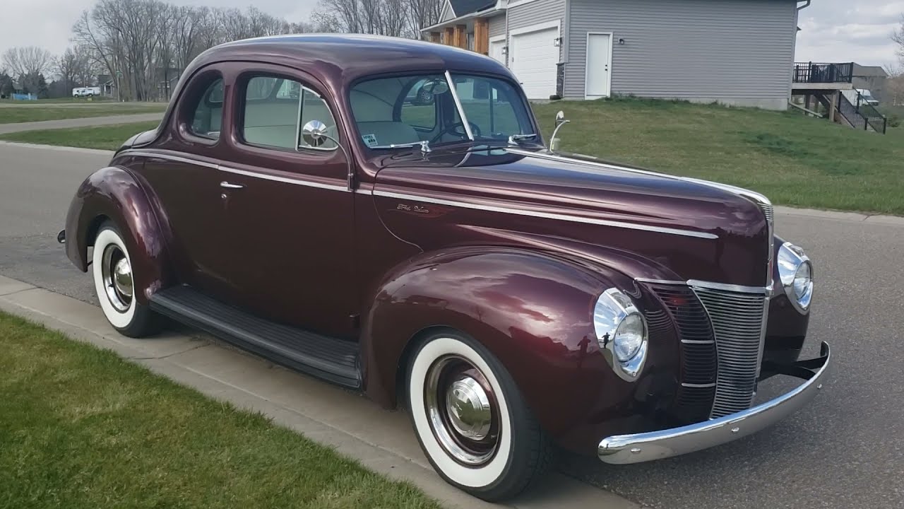 1940 Ford Deluxe Coupe Street Rod with a built Flathead V8 , 5 speed, turn key!